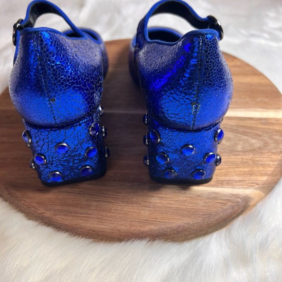 Geox Royal Blue Metallic Seyla Leather Pump Size 36 NWOB - Picture 11 of 13